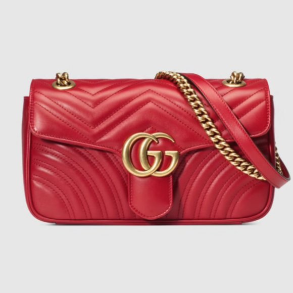 GUCCI GG Marmont Matelassé Small Leather Shoulder Bag